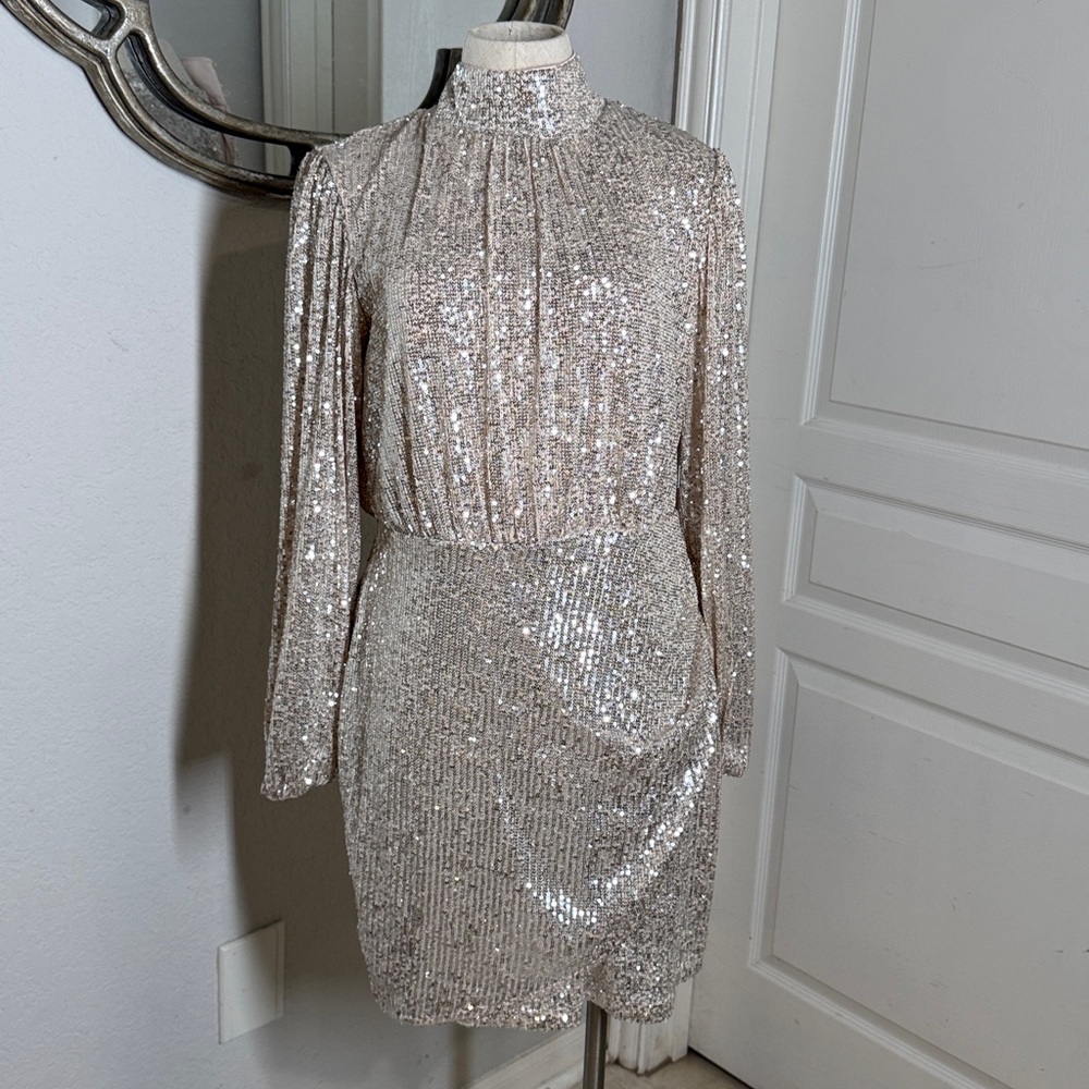 New Nine West sequin mock next dress medium